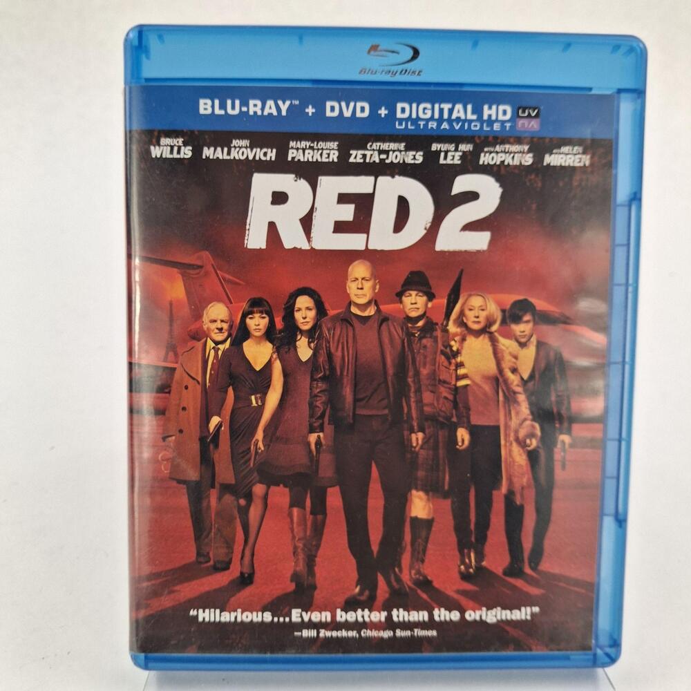 RED 2 Blu-ray DVD Digital HD Bruce Willis John Malkovich PG-13 Action Movie